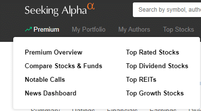 Seeking Alpha - melhores sites sobre investimentos